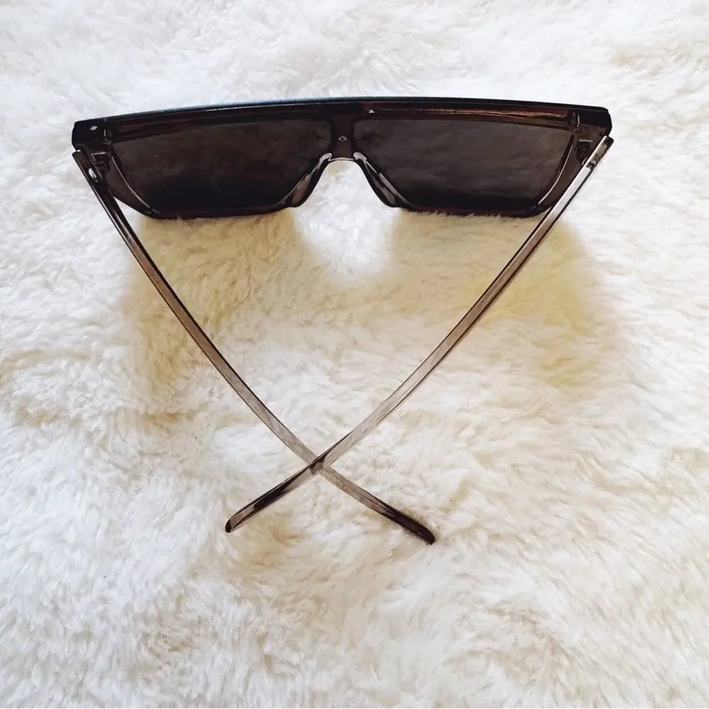 Greta Gray Oversized Statement Sunglasses